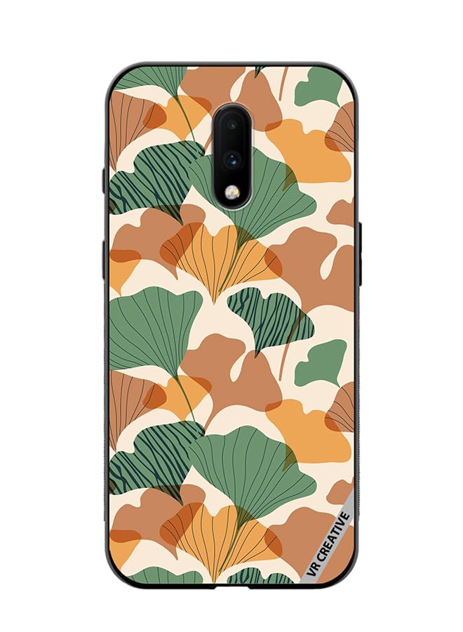 VR Creative Protective Case Cover For Oneplus 7 Autumn Gingko Leaves Silhouettes Design Multicolour NR373966