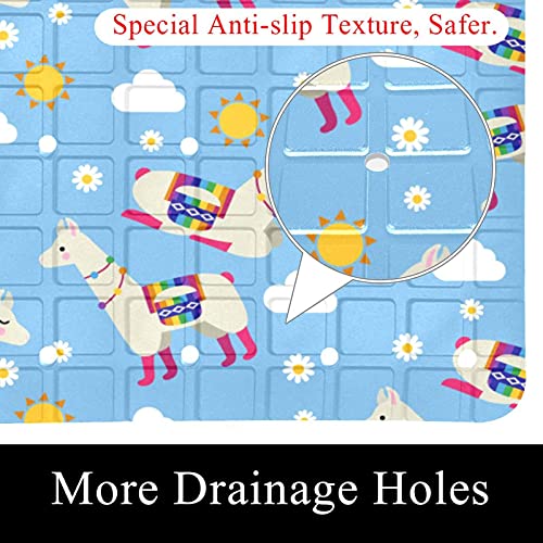 Tapis de douche antidérapant avec ventouses et trous de drainage efficaces - 3