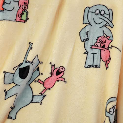 Berkshire & Mo Willems Velvetloft Luxury Soft Cozy Plush Throw Blanket, Elephant Piggie, 50" X 70" #TOP3