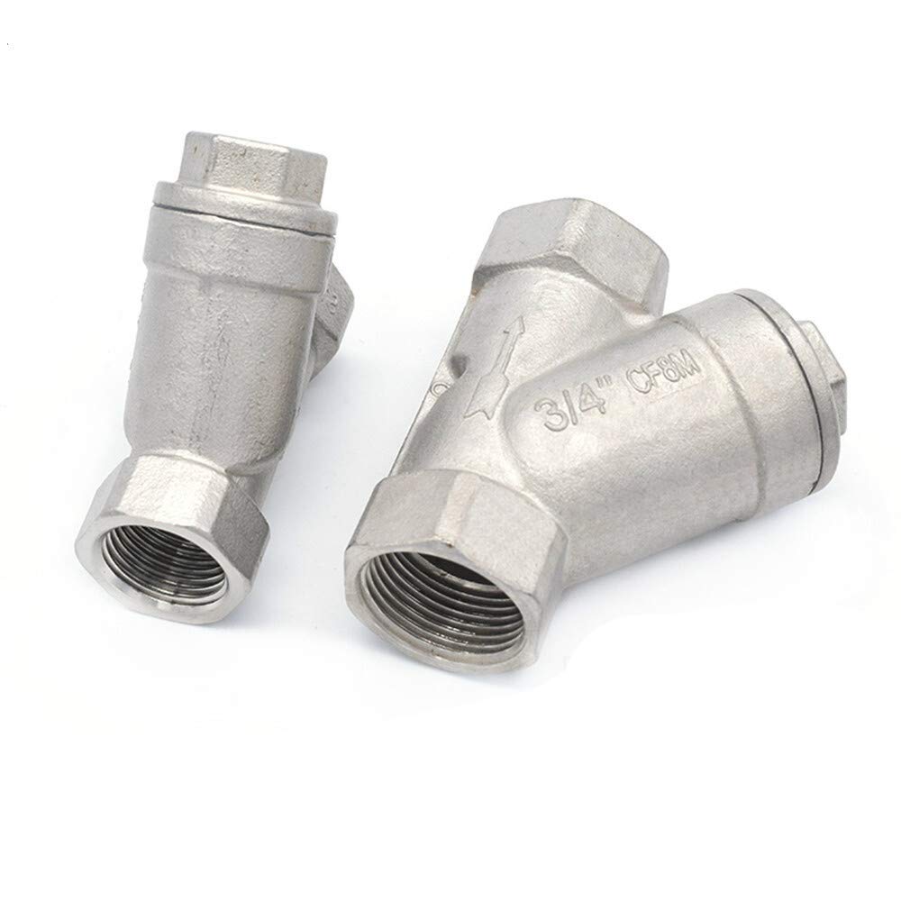 Válvulas de retención Válvula BSP 1/2 3/4 1 1-1/4 1-1/2 pulgadas Filtro roscas filtro malla en Y hembra línea acero inoxidable 304(DN40)