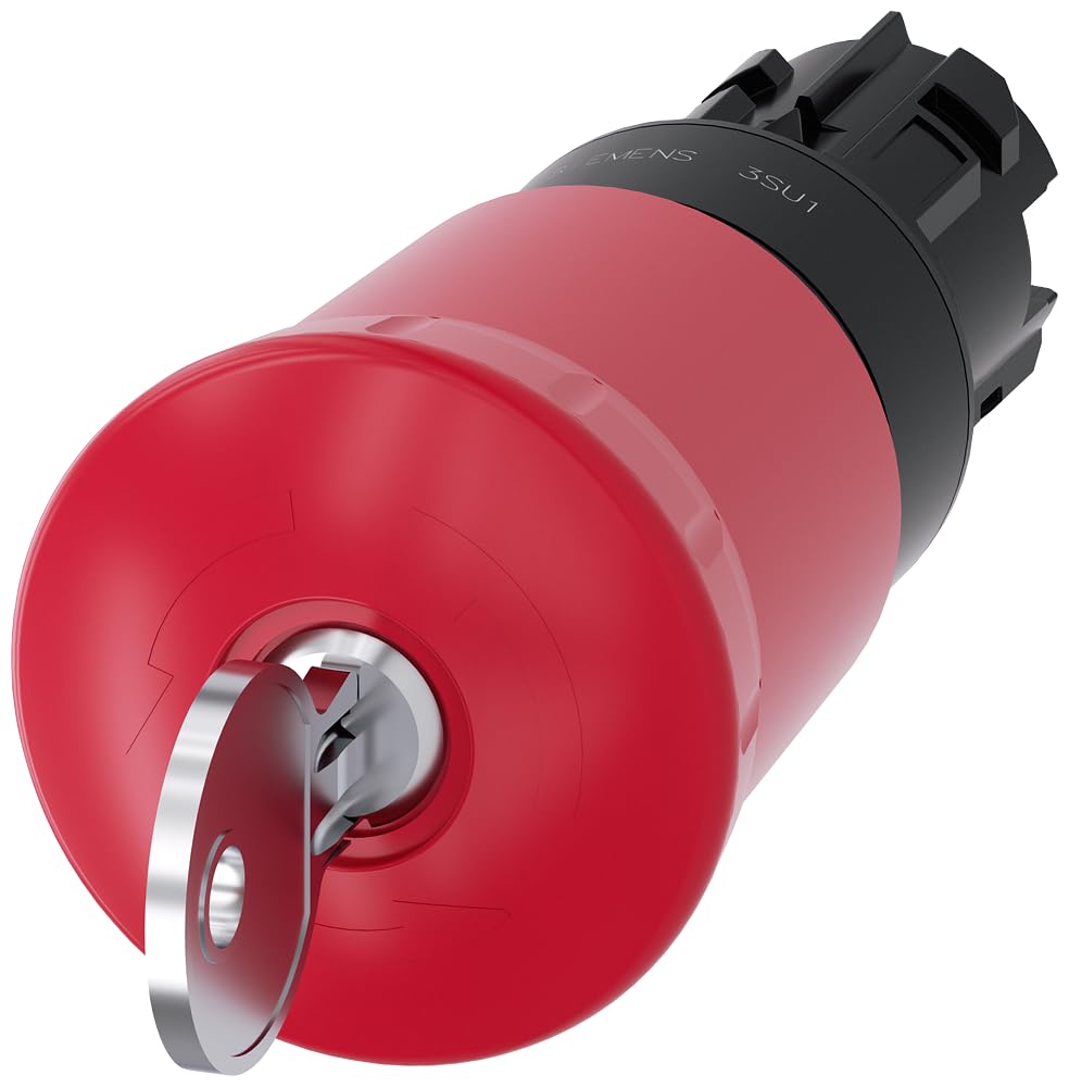 Poussoir champignon Siemens Sirius ATC 40 mm arrêt sécurisé par clé ssg9