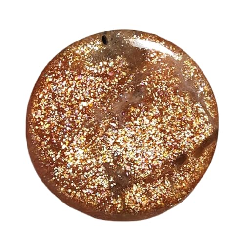 Pierre de soleil orange ronde 39mm cabochon naturel pour création de bijoux DIY