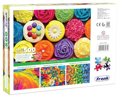 Image of Frank Colourful Cupcakes 500 Piece Jigsaw Puzzle for Adults & Kids Above 10 Years | Fun and Challenging Educational Toys Having Realistic Illustrations | Puzzle Games for Focus & Memory