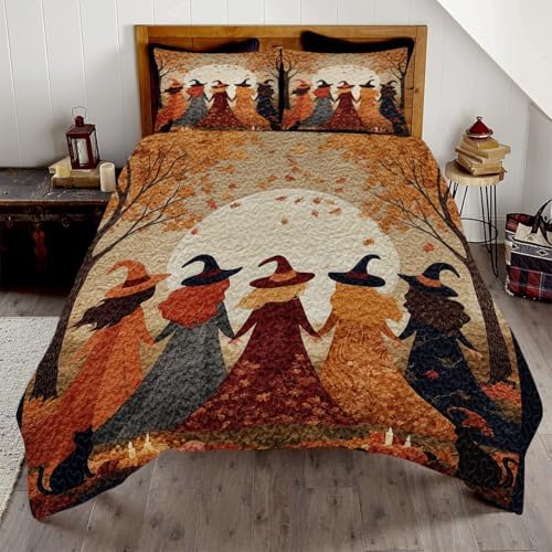 Personalized Witch Quilt Bed Sets - Halloween Gift For Witch Enthusiast - Smoke Of Air And Fire And Earth main image 0