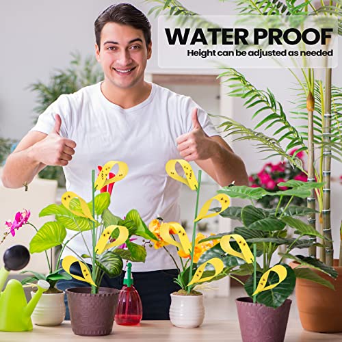 150 Pack Sticky Houseplant Traps Stakes Yellow Insect Trap Fungus Gnat Sticky Trap For Indoor Outdoor Garden Houseplant Fungus Gnat Fruit Flies Mosquito #TOP2