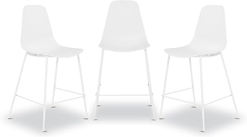 Miniatura 110 de POLY & BARK Isla - Juego de 3 taburetes de bar para cocina, taburetes de bar de altura de mostrador, taburetes de bar para interiores y exteriores,