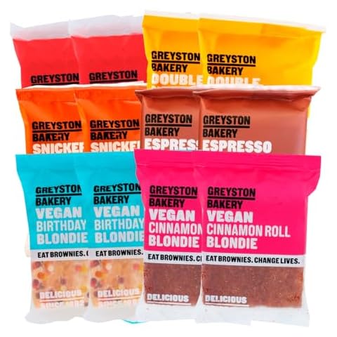 Greyston Bakery Premium Brownie & Blondie Gift Collection - 6 Flavors Variety Box | 12 Pieces, Kosher, Preservative-Free (Double Delish) Cover