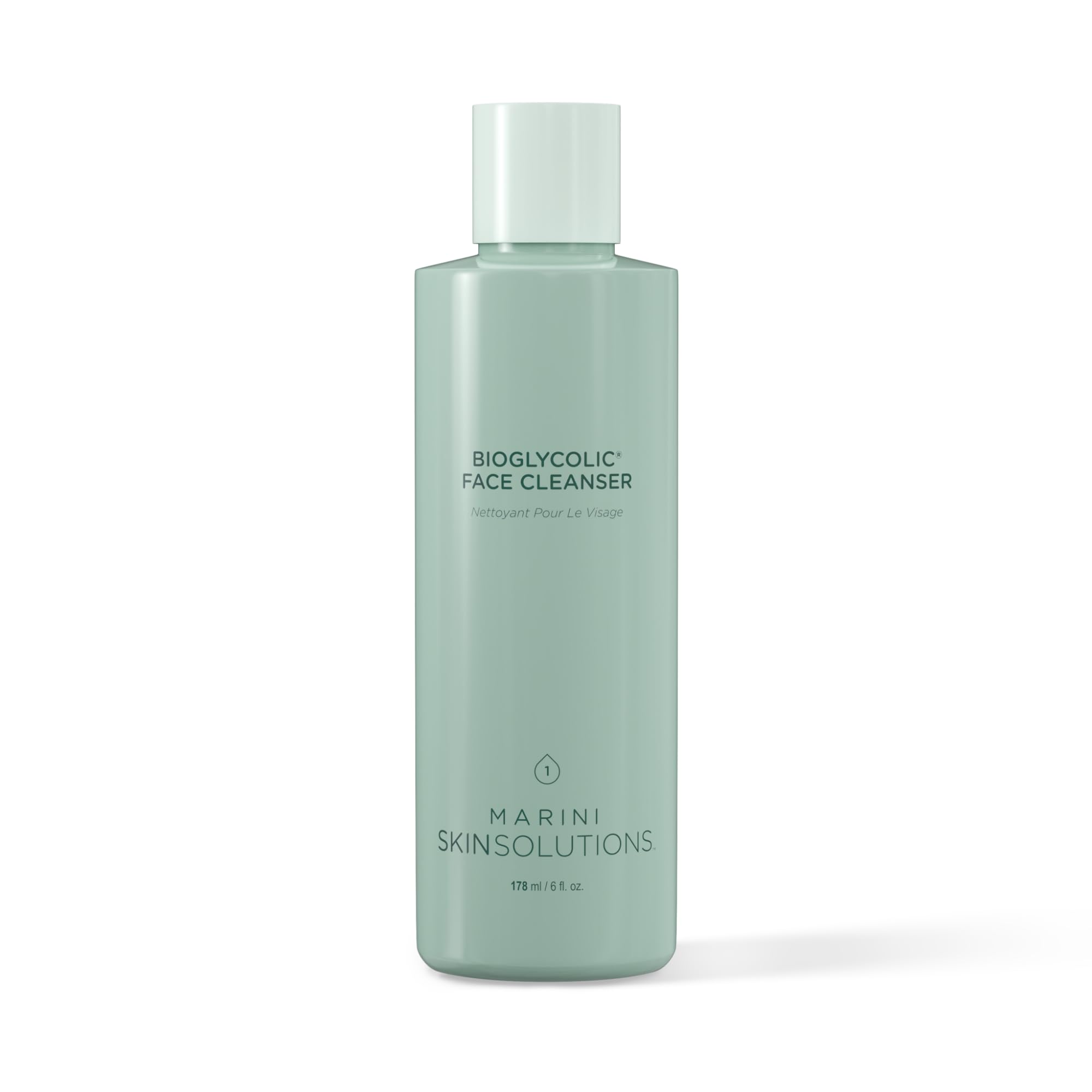 Marini SkinSolutions Bioglycolic Face Cleanser - Gentle Resurfacing Facial Wash with Glycolic Acid - Non Foaming, Non Irritating - Cruelty Free - Made in the USA - 6 fl oz