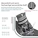 Muecleao Hundeschuhe Pfotenschutz, 4 Stück Wasserdicht Anti-Rutsch Hundestiefel mit Rutschfester Sohle und reflektierendem Klettverschluss, Schuhe für kleine, Mittlere und Große Hunde (Grau, XL)