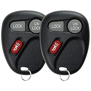 Keyless Entry Car Key Fob Compatible with 2001 2002 Chevy Silverado Tahoe Avalanche Escalade Suburban | GMC Sierra Yukon | 3 Button KOBLEAR1XT 15042968 (2 Pack)