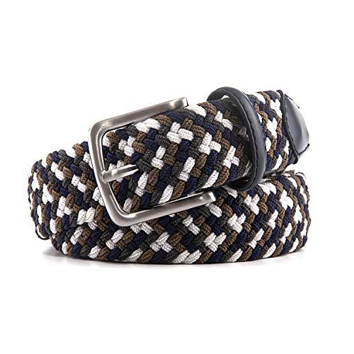 Image of Fabio Valenti Canvas Elastic Fabric Woven Stretch Braided Belts for Men Women Junior with Multicolored /Full Sizes