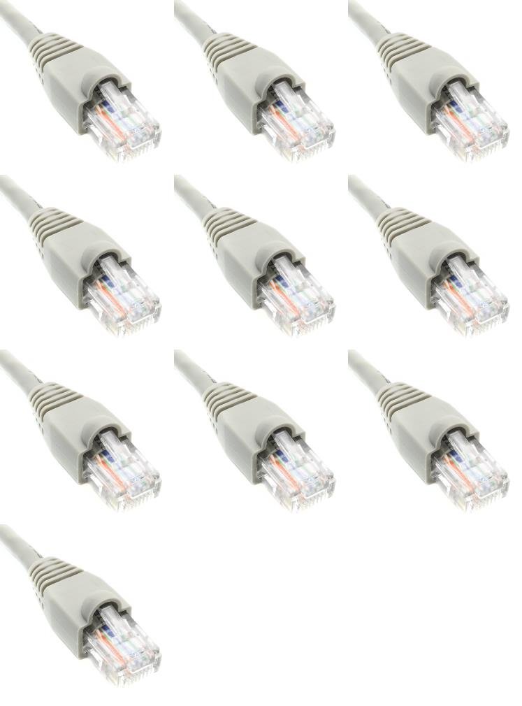 Ultra Spec Cables 1,5 m (9,5 cm) Cat5e kabel sieciowy krosowy (10 szt.) szary