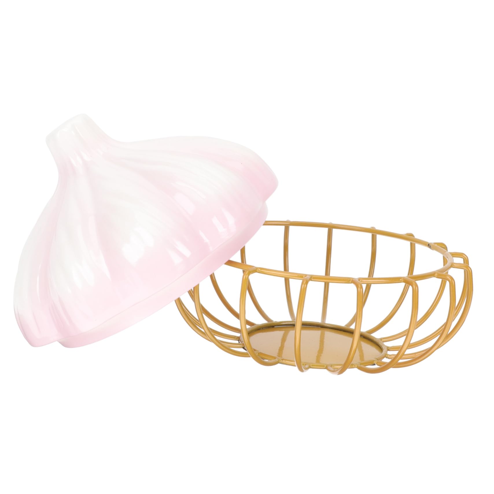 COLLBATH Garlic Storage Basket Multi-function Garlic Keeper Rustic Kitchen Container for Storing Fruits Vegetables Eggs and More