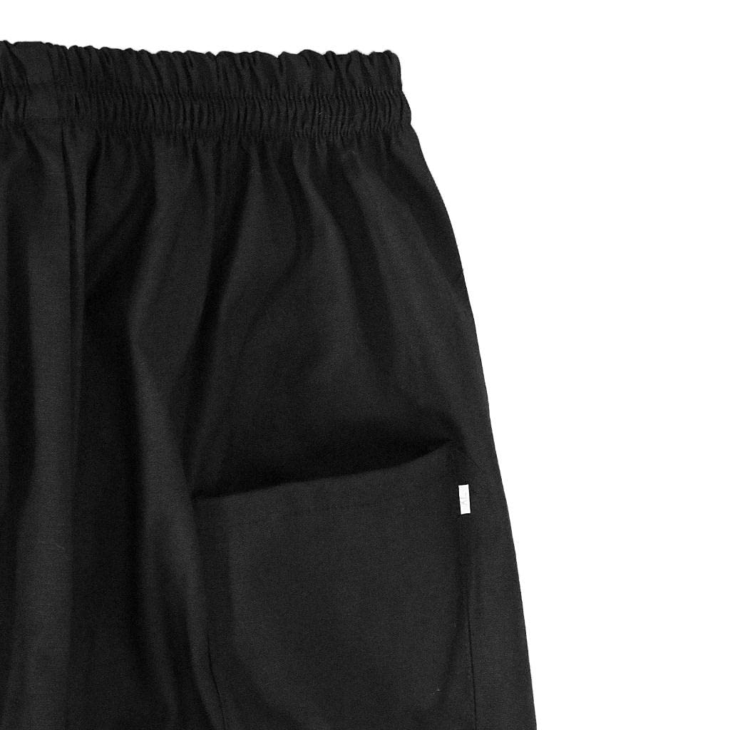 Amagogo Chef Cooking Pants with Pockets And Drawstring, TypeA Black