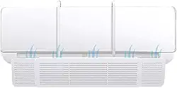 Defletor de Ar Condicionado Split 180º Direcionador de Vento Universal Ajustável Regulável Corta vento Cortina de AR (Ajuste de 56 a 96CM) conforto e bem-estar no seu ambiente não requer furação