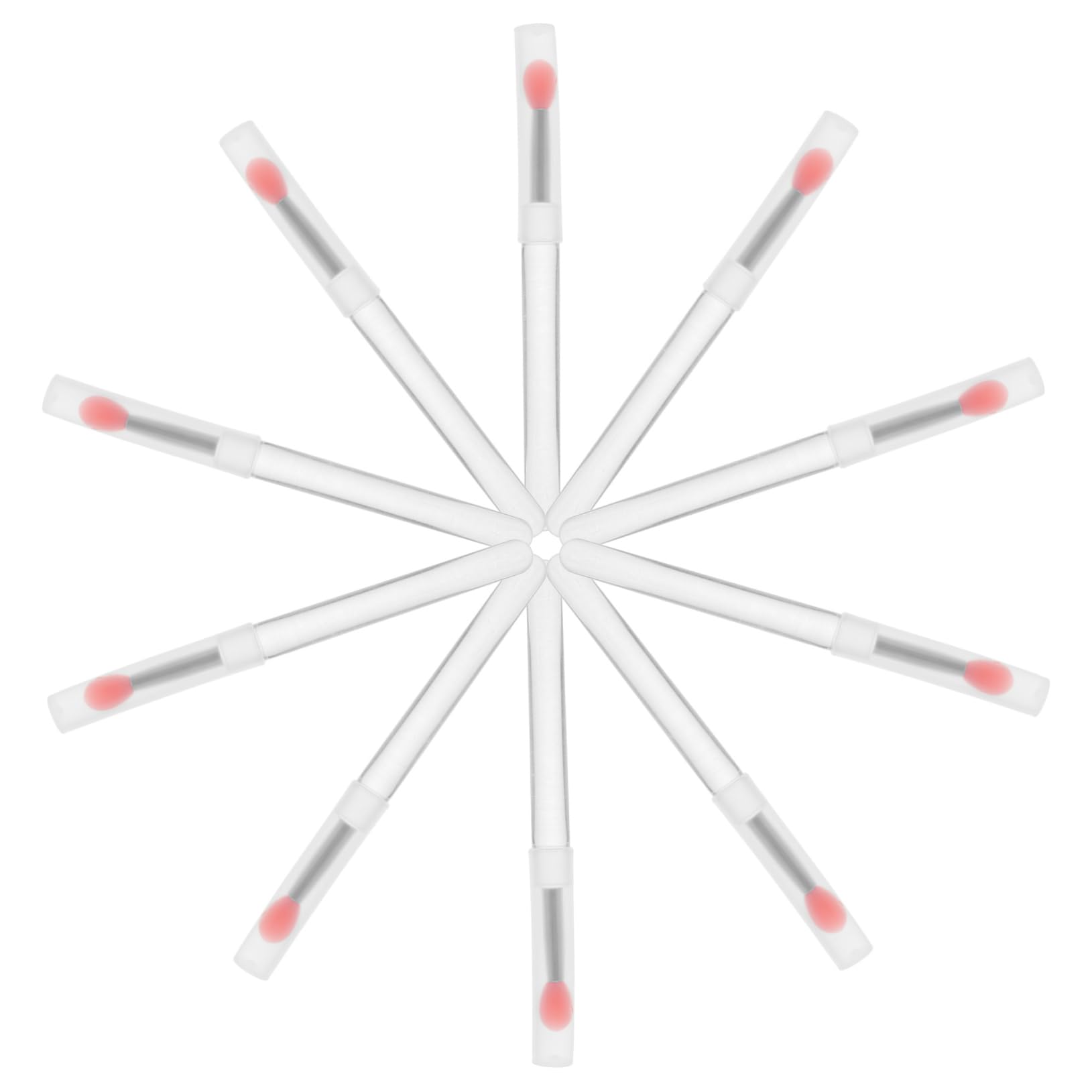 SOESFOUFU Travel-friendly Silicone Lip Brush Set 10pcs Applicators for Lipstick Lip Gloss and Round Heads for Smooth Applicati