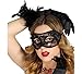 Guirca 12701 Masque en Dentelle Sexy Domino vénitien Noir