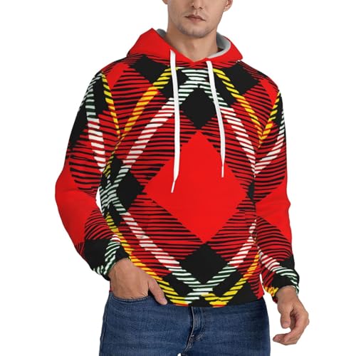 Sweat à capuche homme écossais EdWal chaud en polyester résistant pour le sport