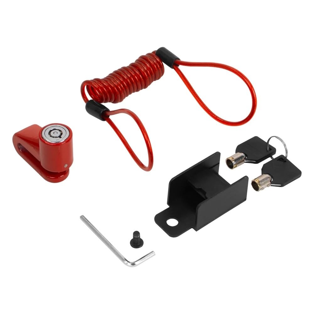 YTQMoreBNZ Electric Scooter Wheel Anti-theft Lock, Brake Disc Rotor, Motorcycle Lock Accessories, For Xiaomi M365 Pro 1S(Rouge)