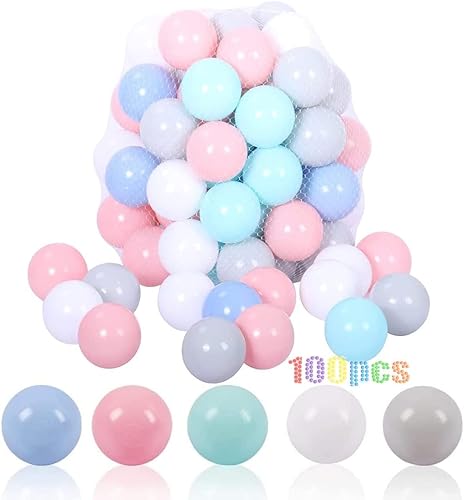 LANGXUN Pelotas de plástico suave para niños, regalo para cumpleaños de bebé, Navidad, tienda de campaña de juego para piscina para bebés, juguetes