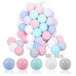 LANGXUN 50 100 200 Balls Soft Plastic Ball Pit Balls for Kids, Gift for Baby Toddler Birthday Christmas, Ball Pit Play Tent, Baby Kiddie Pool Water Toys, Party Decoration