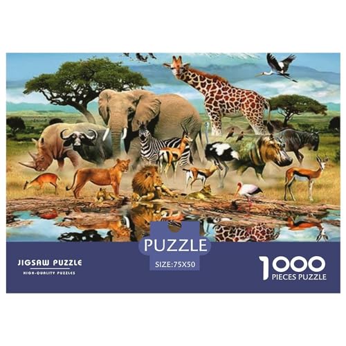 Puzzle 1000 pièces jeu d'intelligence 3D puzzle animaux 75x50cm - 2