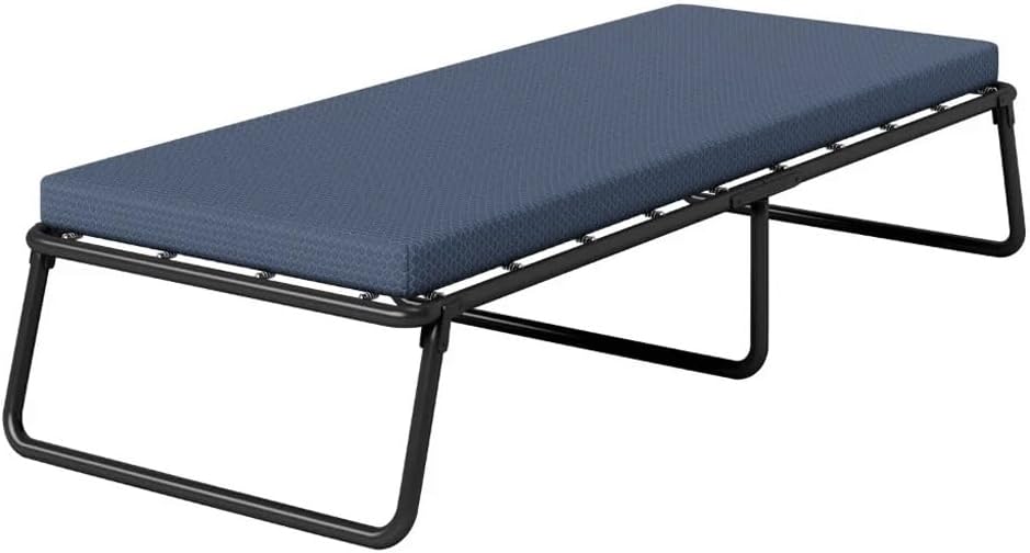 JSEIAJB Folding Guest Bed Cot with Mattress Outdoor Camping Folding Bed Lunch Convenient Folding BedTwin