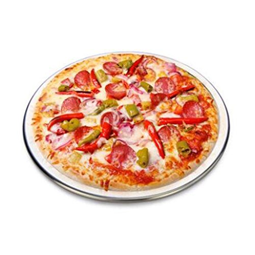 Tela de assadeira de pizza de alumínio redonda Fityle sem costura com aro de 15,24 cm a 43,18 cm, 6i