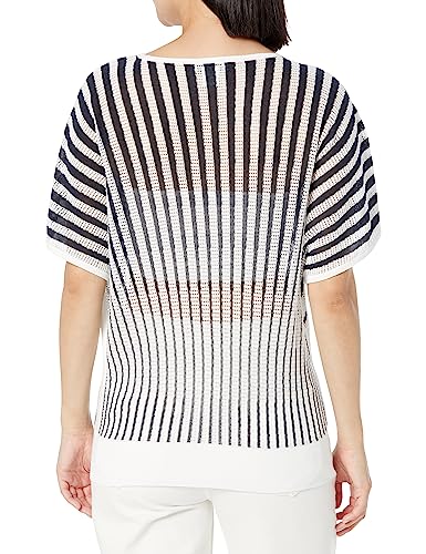 Club Monaco Women's Novelty Pointelle Stripe Sweater2