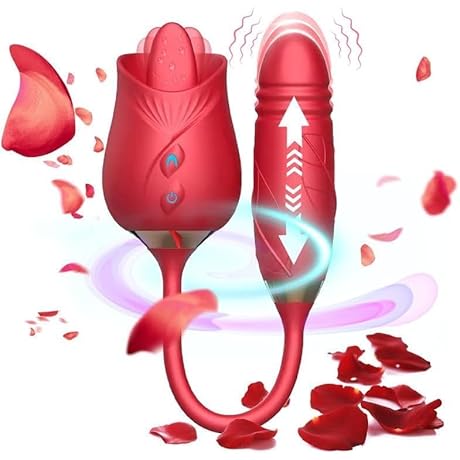 Rose Tongue Vibration IPX7 Waterproof Neck Massager Tool