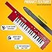 QShark Portable Piano Keyboard 37 keys, Electronic Karaoke Keytar Toys w/Microphone & Carry Strap, 4 Tones, 4 Rhythms, 10 Demo Songs, Rechargeable, Guitar Birthday Gifts for Boys Girls Kid Age 3+, Red