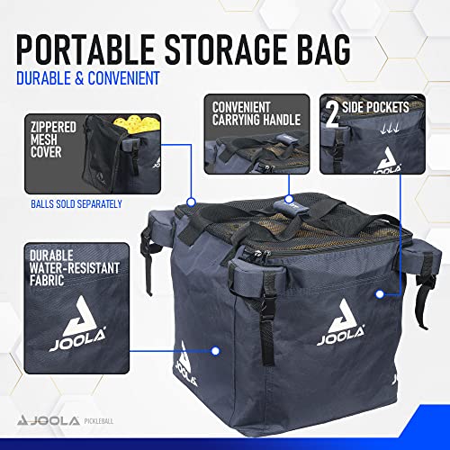 JOOLA Pickleball Ball Caddy - Holds up to 100 Balls - Includes 2 Side Pockets - Pickleball Equipment for Practice & Server Machine - Wheeled Cart with Bulk Ball Storage Bag - Black - image 4