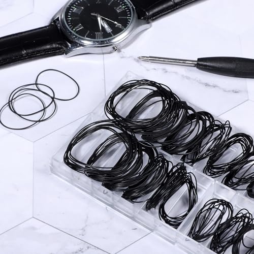 180 pcs O Ring Watch Gasket Rubber Seal 18 Sizes Watch Back Replacement O Ring Watches Gasket Set for Watches Repair - Thumbnail 6