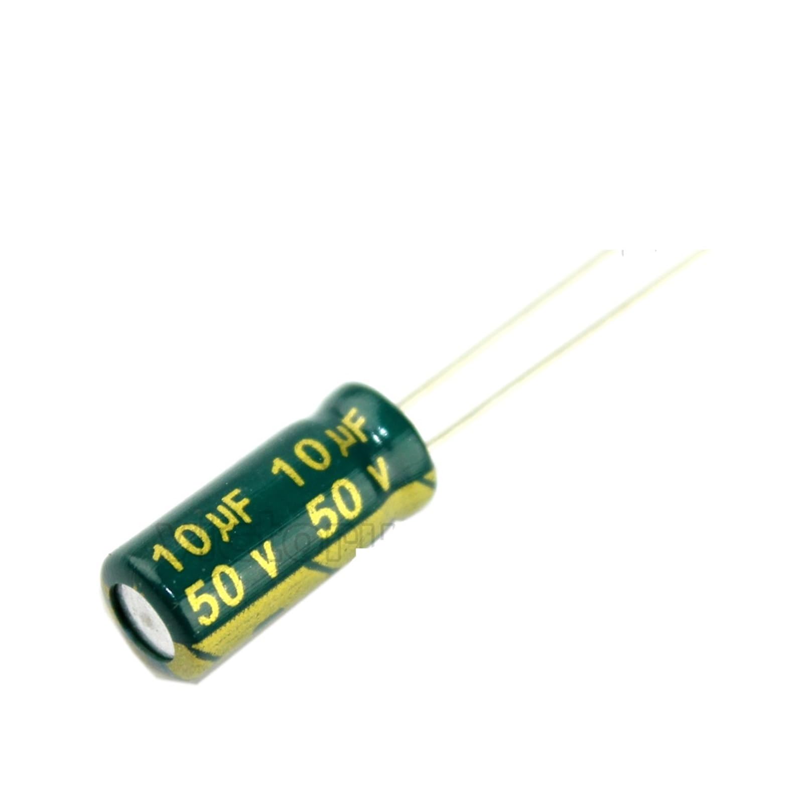 Condensateur électrolytique 50V 10uF en aluminium radial pour circuit électronique x50