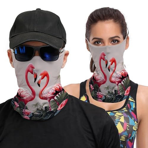 Neck Gaiter Face Mask Multifunctional Pink Peach Print Uv Mask Face Cover for Sun Protective