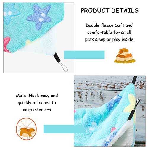 Image of BOAO 2 Pcs Guinea Pig Rat Hammock Guinea Pig Hamster Ferret Hanging Hammock Pig Accessories for Small Animals Chinchilla Parrot Sugar Glider Ferret Squirrel
