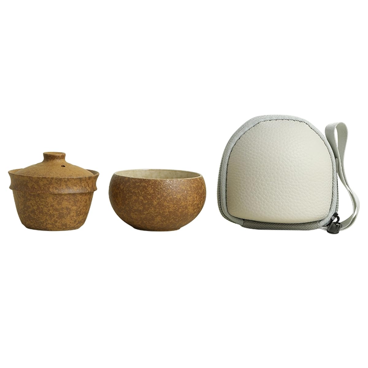 CTRLZS One Pot One Cup Portable Teapot Travel Tea Set, Outdoor Camping Single Teacup Set