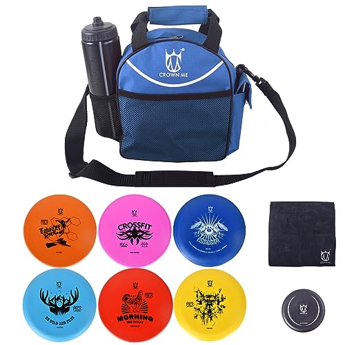 Crown Me Juego De Discos De Golf Con 6 Discos Y Mini Disco Y Bolsa De Golf De Arranque