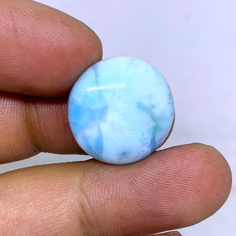 Larimar naturel cabochon fabrication bijoux bague pendentif