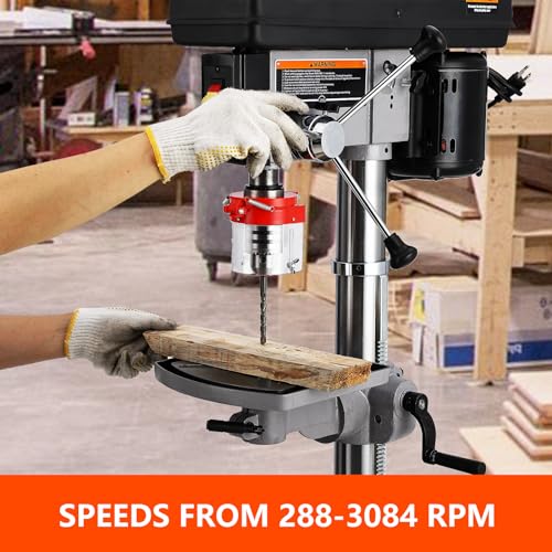 7.5 Amp 288-3084 RPM Cast Iron Bench Drill Press with Tilt Table