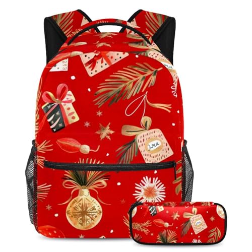 Cadeau de Noël : lot de 2 sacs à dos de grande capacité avec trousse pour adolescents