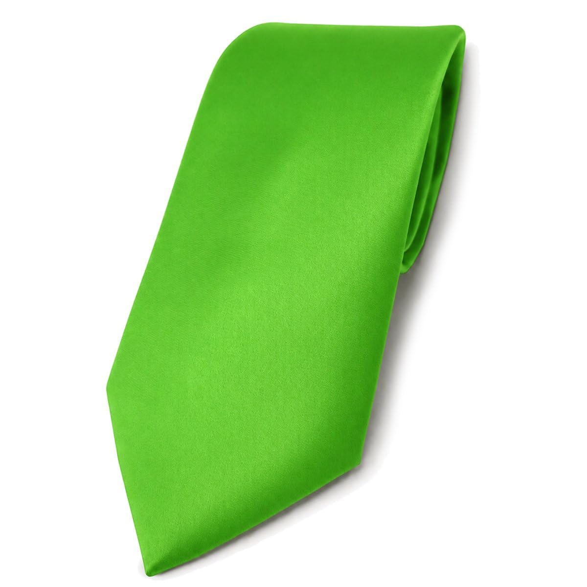 Tigertie Men's Green Toxicgreen Lightgreen Designer Tie Necktie In Green Giftgreen Light Green Monochrome
