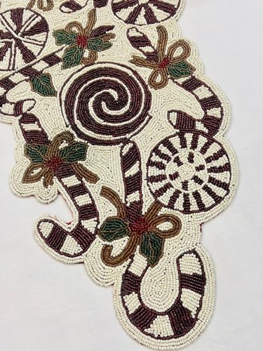 Image of Made For You Beautiful Craftsmanship Beaded Table Mat Runner (Size-13x36 Inch, Multicolor, Rectangular)Center Table Runner |Dining Table Runner|Kitchen Runner|Birthday Parties, Wedding & Event Dinners