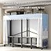 YPDJVLTI Portable Closet Portable Wardrobe Closet All Steel Frame Closet Standing Clothes Closet No Assembly with Cloth Cover Open Wardrobe Closet Spacious