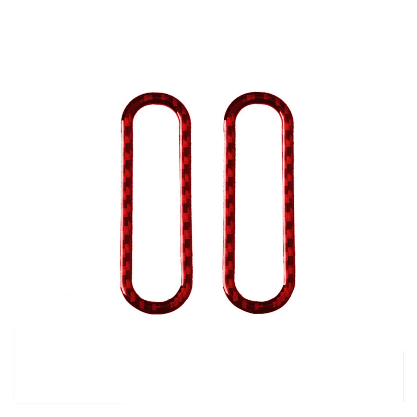 Auto Interior ل M & Usta & Ng 2009-2013 ملحقات الملصقات الداخلية باب السيارة منفذ الهواء تنفيس الشارات الإطار تقليم (Color : Red, Size : 1)