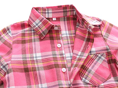 Men & Boy Button Down Shirt Kid Flannel Shirt Toddler Buffalo Plaid Shirt Boys Western Shirts Long Sleeve Father Son Shirt3