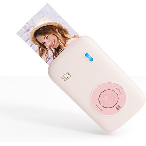 HPRT CP2100 Portable Photo Printer for iPhone & Android, 2 * 3 Instant Color Mini Printer, Bluetooth 5.0, Type-C Charging, Dye-Sublimation Tech, Initial 10 Sheets Included