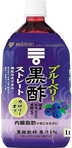 Amazon ミツカン ブルーベリー黒酢 ストレート 機能性表示食品 1lペットボトル 12本入 2ケース ミツカン お酢飲料 通販