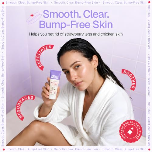 Image of DERMAdoctor KP Bump Eraser Coconut Body Scrub with 10% AHAs + PHAs for Keratosis Pilaris, Dry, Rough & Bumpy Skin, Dermatologist Formulated Exfoliating Scrub with Glycolic and Lactic acids - 2 fl oz