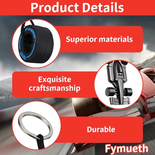 Image of 2-3 Pcs F1 Keychain, Key chain for car, Durable F1 Keychain for Men, Unique F1 Car Key Chain Gifts for Racing Enthusiasts, Car Accessories for Daily Use